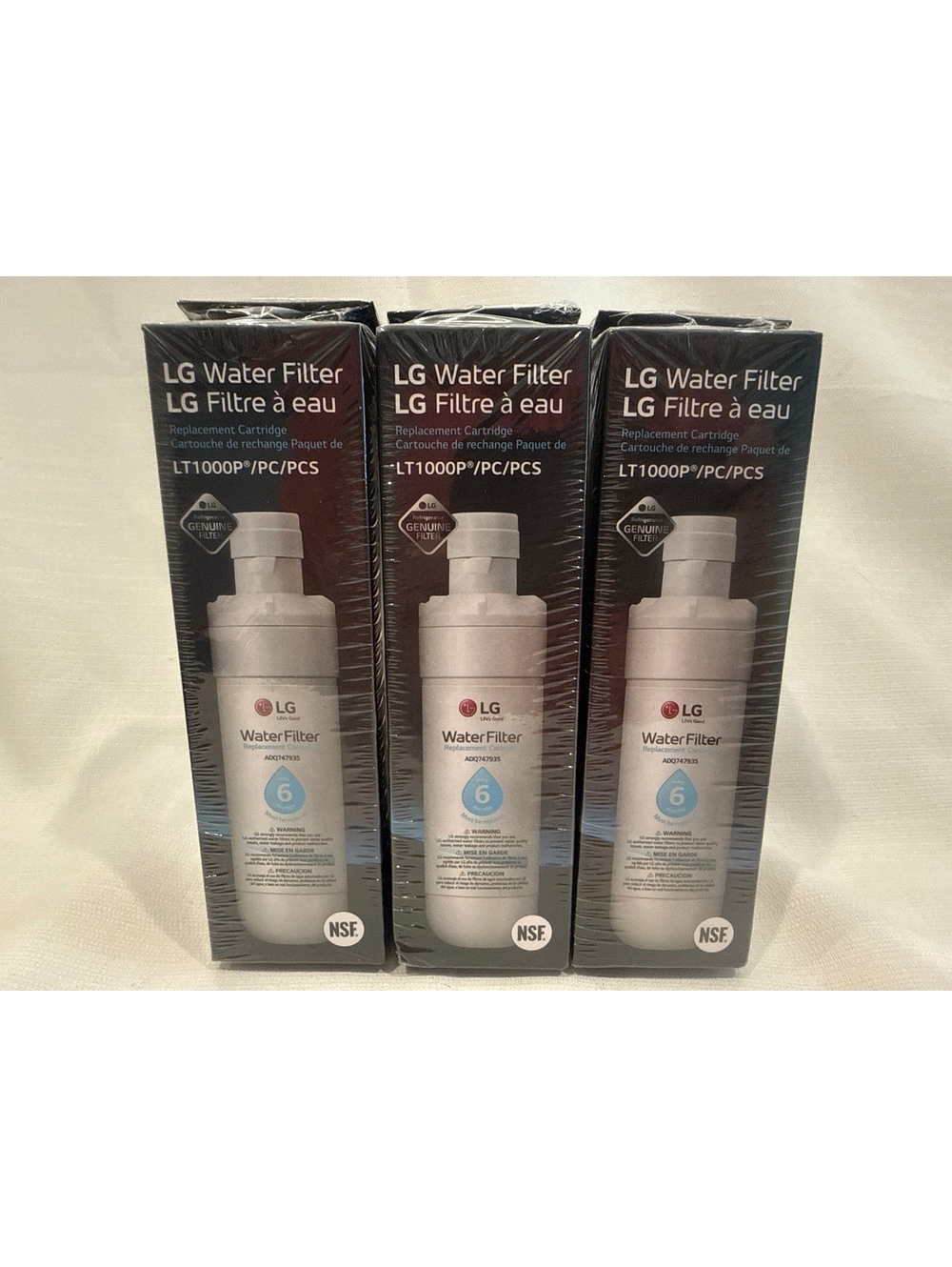 LG LT1000P Water Filter Replacement Cartridge 3-Pack